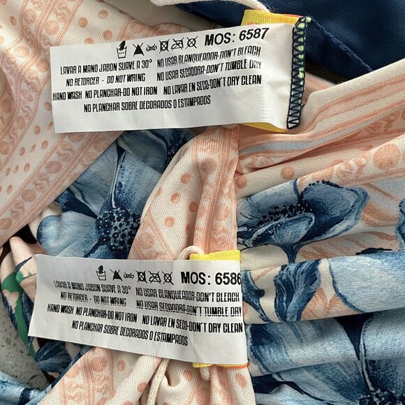 Aqua Bendita Swimsuit Size XL Blue Multicolor 2 Piece Mariette-Etta - Picture 9 of 12